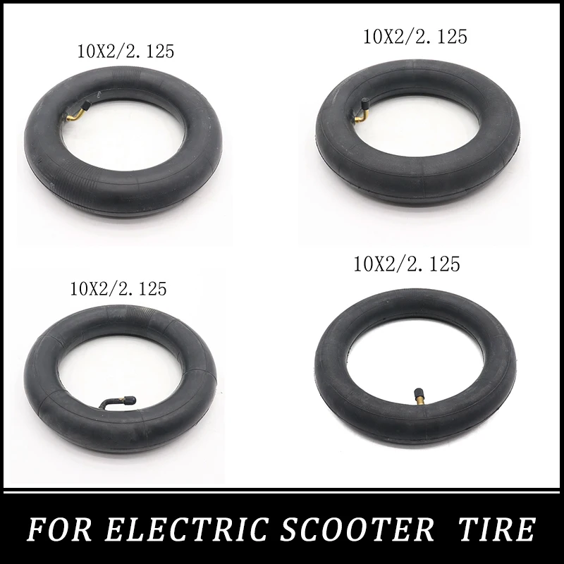 Electric Scooter 10x2.50 Tire Inner Tube Set 10inch Thick Butyl Rubber Black 