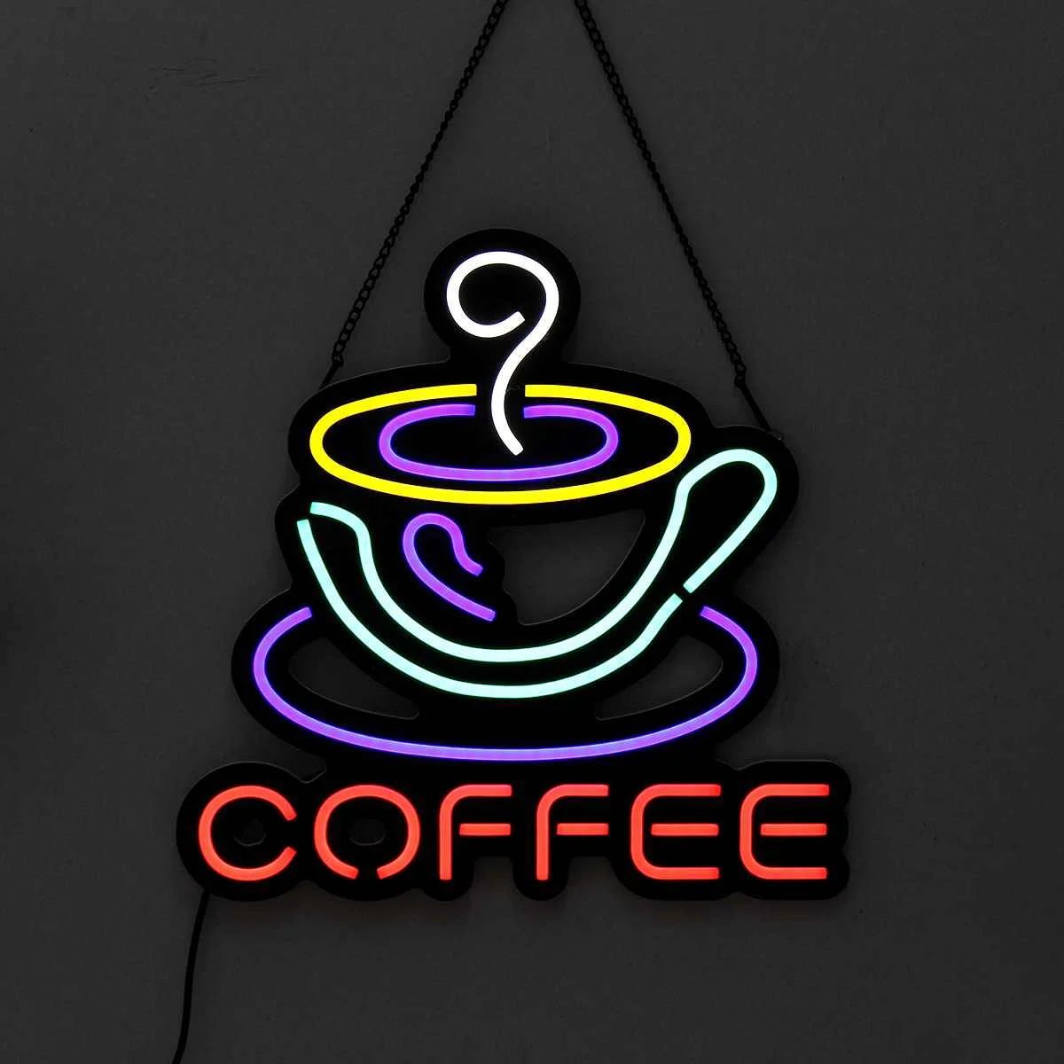 COFFEE LED Neon Sign Light Hanging Party Bar Club Visual Artwork Lamp Wall Decoration Commercial Lighting Neon Bulbs AC110-240V