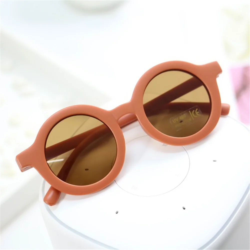 blue ray glasses 2022 New Fashion Children's Sunglasses Infant's Retro Solid Color Ultraviolet-proof Round Convenience Glasses Eyeglass For Kids blue light reading glasses