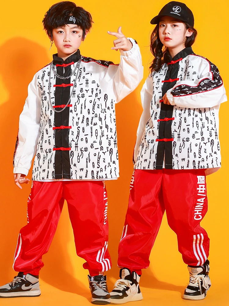 

Kids Street Dance Performance Stage Costume Chinese Style Jazz Dancing Clothes Tang Suit Dancewear Festival Clothing YS2823