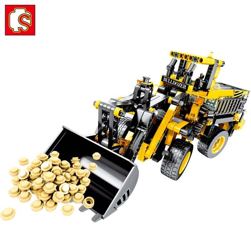 Technic экскаватор модель колесного погрузчика строительные блоки фронтальный