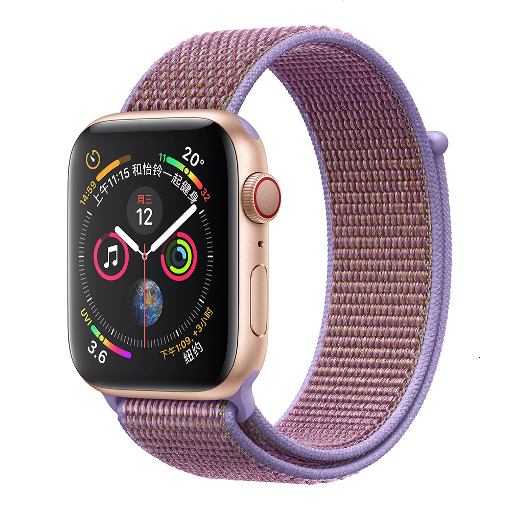 Нейлоновый ремешок для Apple Watch series 5 44 мм iwatch 42 мм ремешок 38 мм 40 мм iwatch sreies 4 3 2 pulseira браслет ремешок для часов - Цвет ремешка: Lilac
