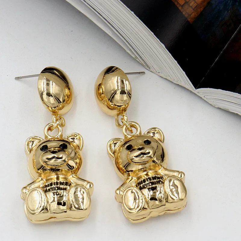 

Cute Bear Zhang Personality Earrings and Eardrops