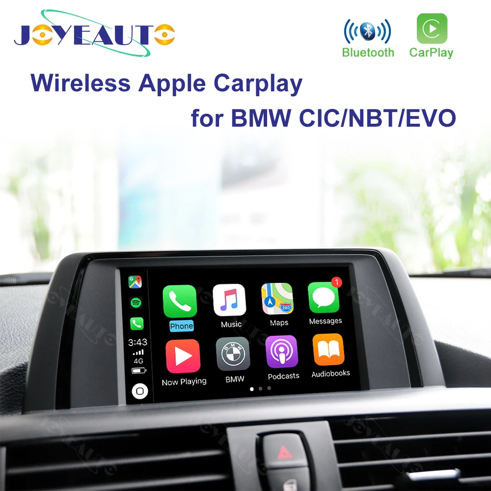 Joyeauto wifi беспроводной Apple Carplay автомобиль играть для BMW CIC NBT EVO 1 2 3 4 5 7 серии X1 X3 X4 X5 X6 MINI i3 Android авто зеркало