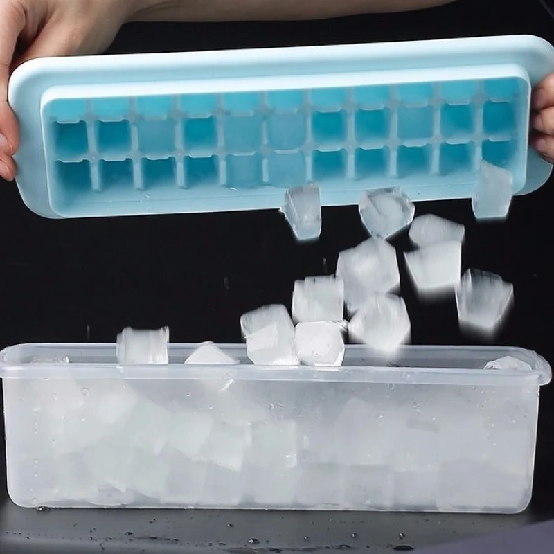 Ice Cube Maker Mould 3 In 1 Tray Mold And Shovel Set Food Grade For Whiskey Cocktail Kitchen Accessories |