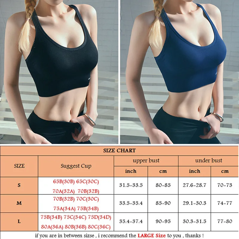 Sexy Sports Bra Solid Back Yoga Tank Top Women Fitness Push up Gym Shockproof Seamless Shirt Running Workout Fast Dry Vest