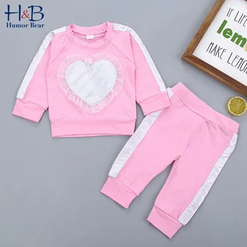 

Humor Bear Girls Suit Spring Autumn Outfit 2020 New Clothes Long Sleeves+Pants 2pcs Sets Princess Children'S Clothing 4-13