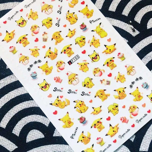 Серия one piece мультфильм-70 стикеры 3D на ногти nail Art Наклейка шаблон diy Инструменты для ногтей украшения - Цвет: F-103