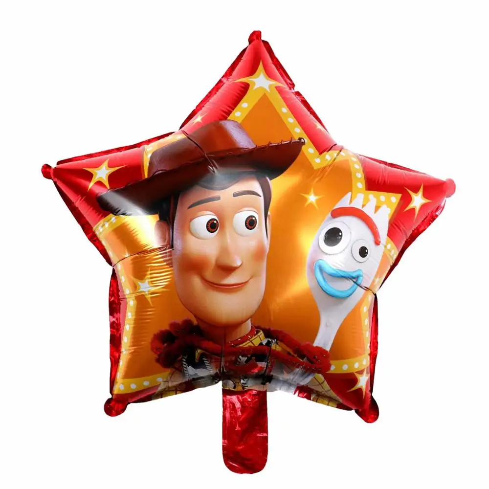 10pcs 18inch 9 шт. игрушка toвсего Райский Базз Лайтер История воздушный шар мультфильм алюминиевая фольга неоновый шар голубая звезда детская игрушка с днем рождения - Color: 10pcs 18inch