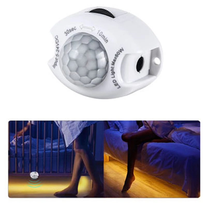 Motion Sensor DC 5V 12V Light Switch Movement Detector Activated Timer