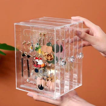 

Acrylic Jewelry Display Stand Holder Clear Earrings Display Rack Jewelry Stand Organizer Holder Home Storage Organizer