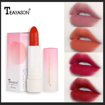 

1 PC Matte Retro Red Peach Lipstick Matte Long Lasting Waterproof No Fading Velvet Lipstick Easy To Carry Mini Lip Gloss TSLM2