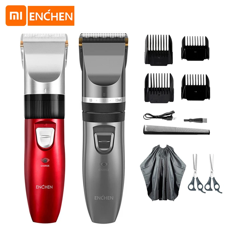 Xiaomi Enchen Электрический триммер для волос для мужчин машинка для стрижки взрослых USB перезаряжаемая керамическая режущая головка для волос с регулировкой длины|Триммеры для волос|   | АлиЭкспресс