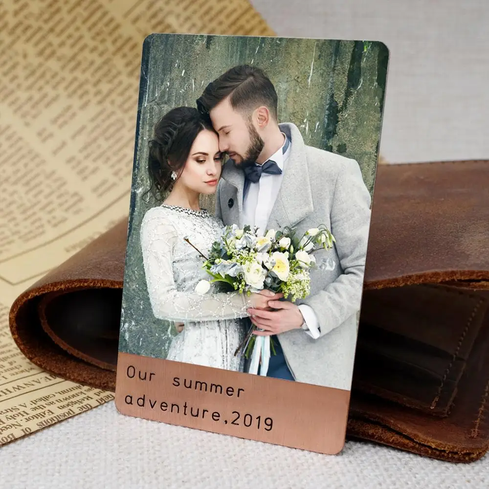 Персонализированный бумажник с вставкой для карт металлический индивидуальный