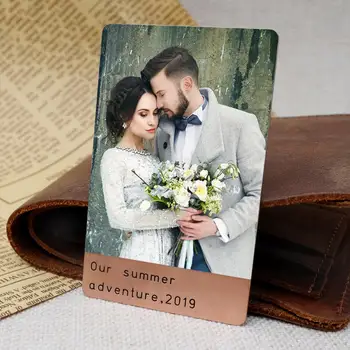 

Personalized Wallet Insert Card Metal Wallet Card Custom Wallet Card Personalized Gift for Him, Boyfriend, Anniversary Gift