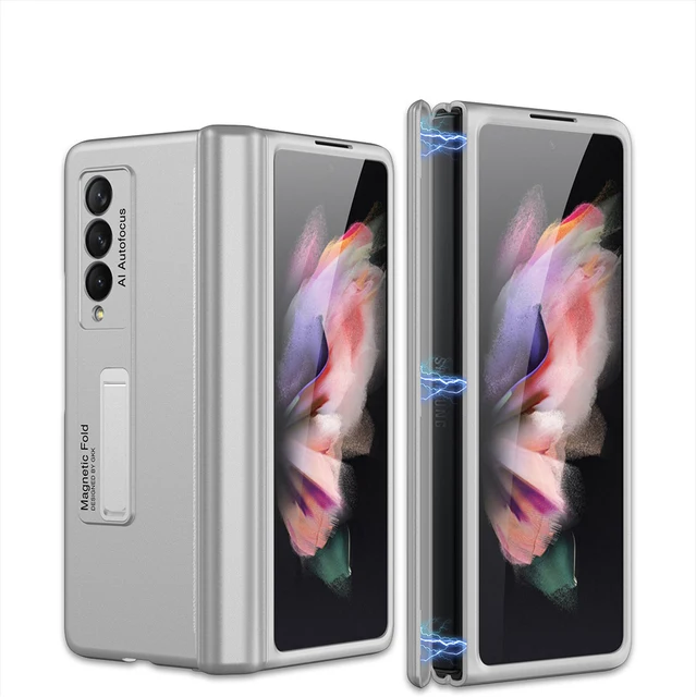Lực Hút Nam Châm Giá Đỡ Dành Cho Samsung Z Gấp 3 Ốp Lưng Fold2 Tất Cả-Đã Bao Gồm Bản Lề Bảo Vệ Dành Cho Galaxy Z gấp Gọn 2 Ốp Lưng samsung flip phone cute Cases For Samsung