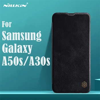 

For Samsung Galaxy A50s A30s Flip Case Nillkin Qin Vintage Leather Flip Cover Card Pocket Wallet Case For Samsung A50s Phone Bag