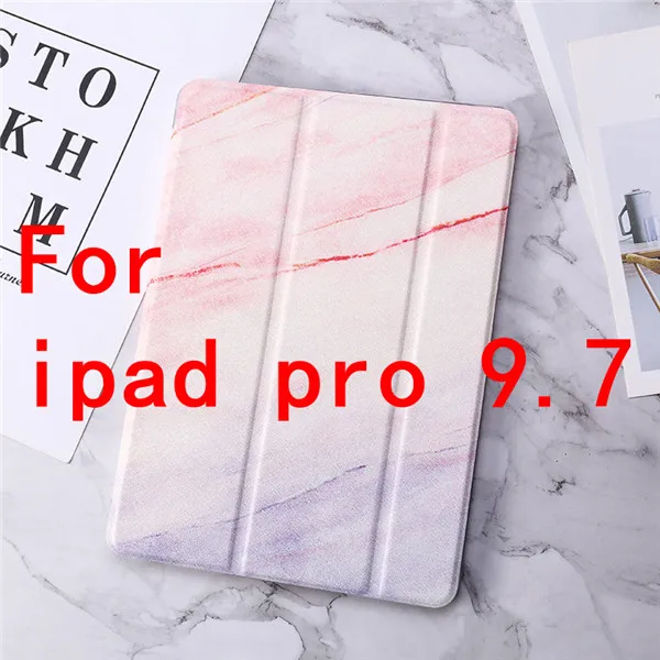 pink Для iPad 9,7 чехол ТПУ Мрамор из кожи с натуральным лицевым покрытием смарт-крышка для iPad 5/6 Air 2 Mini 1/2/3, iPad 2/3/4 Pro 10,5 мини 4/5 чехол - Цвет: pink
