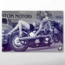 Girl Motorcycle Poster Profiter Girl Motorcycle Poster Avec La