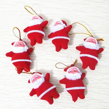 

6pcs Christmas Tree Hanging Ornaments Santa Claus 2020 New Year Small Ornaments Decoration for Tree Hanging Accessories for Home