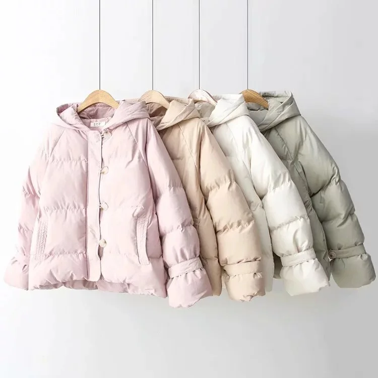 

Winter Japanese-style Mori Girl Line College Style Cotton Coat Casual Solid Color Thick Student down Coat Cotton-padded Clothes