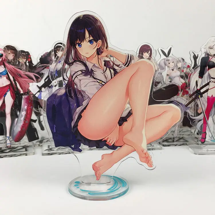 Stand Figure Japanese Anime SSSS.GRIDMAN Shinjo Akane Takarada Rikka Cosplay Acrylic Desktop Model Display Charm Decor Toy Gifts elvira costume Cosplay Costumes