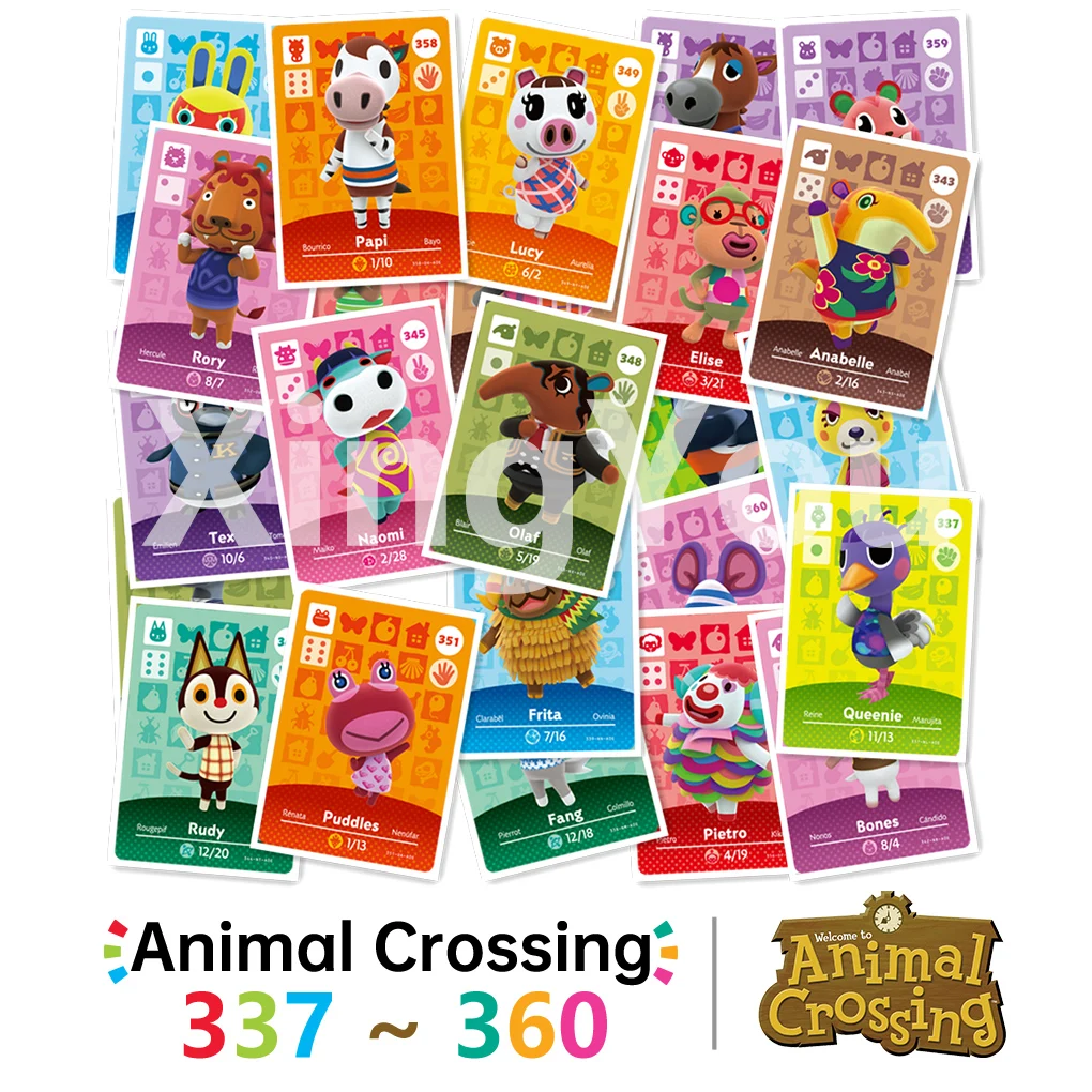 

337-360 Animal Crossing Card Amiibo Card Work for NS Games Animal series cards 337-360 Collection