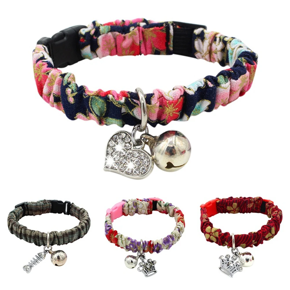 

Adjustable Cat Collars with Bell for Kitten Necktie Kitten Necklace Pet Cat Accessories supplies neck strap for small big Cat