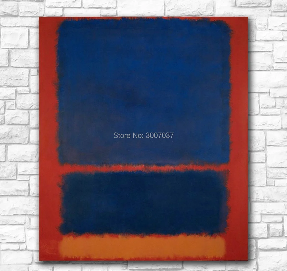 

Large Size Blue Orange Red by Mark Rothko Oil Painting Wall Art Paintings Picture Painting Canvas Home Decor Painting art