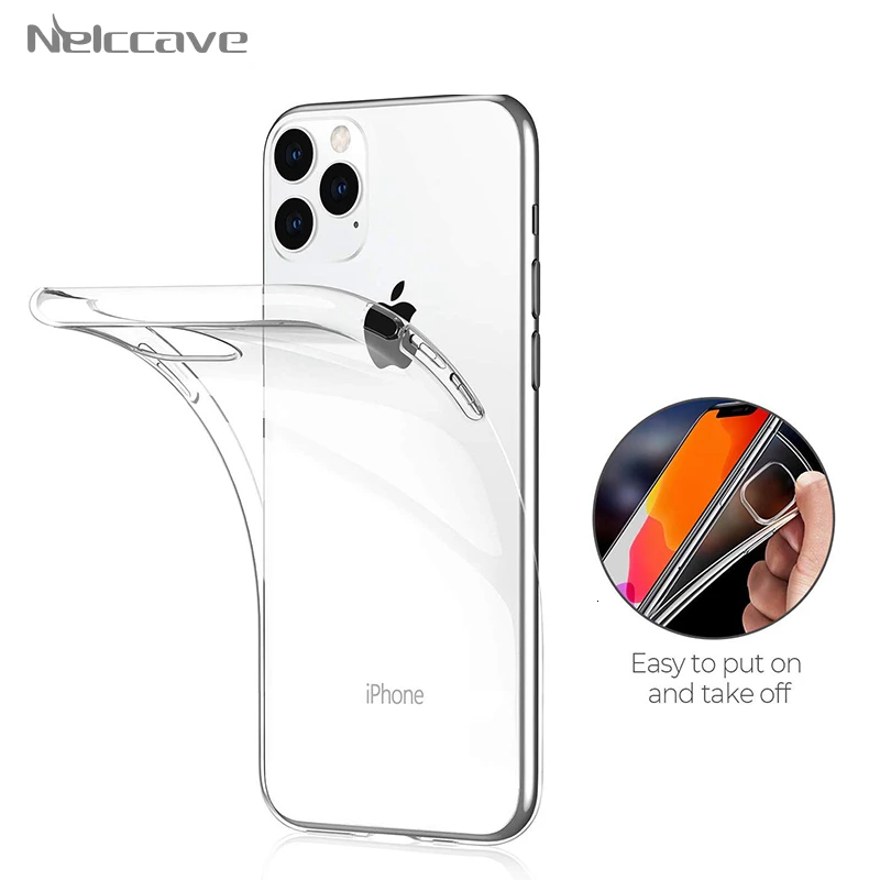 

100 Pieces Ultra Thin TPU For Apple iPhone 11 Pro XS Max XR X 8 Plus 7 6 6S SE 5 5S Transparent Phone Case Silicone Clear Cover