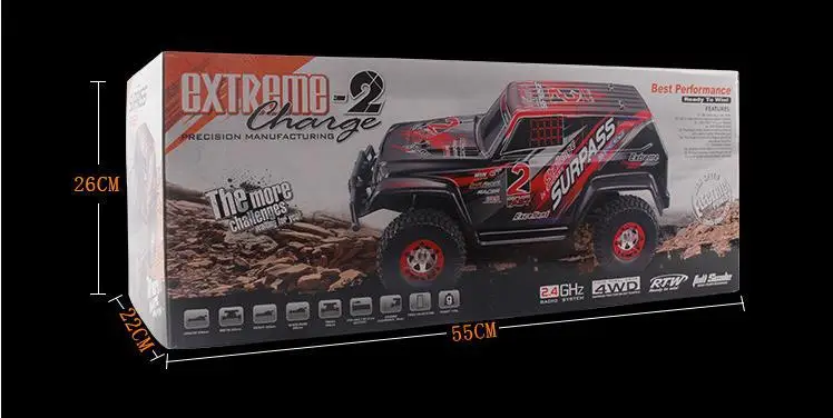 

Playwright 1: 12 2.4G Four-Wheel Drive High-Speed Car SUV Remote Control High-Speed Car High-Speed Remote Control Car