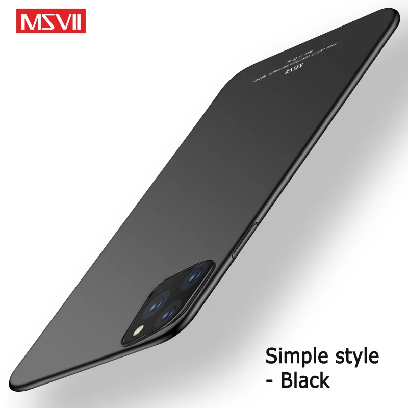 Simple Black Чехол Msvii для iPhone 11 Pro Max чехол Ультратонкий матовый чехол для Apple iPhone 11 Pro Чехол тонкий чехол для iPhone 11 чехол 11 Pro - Цвет: Simple Black