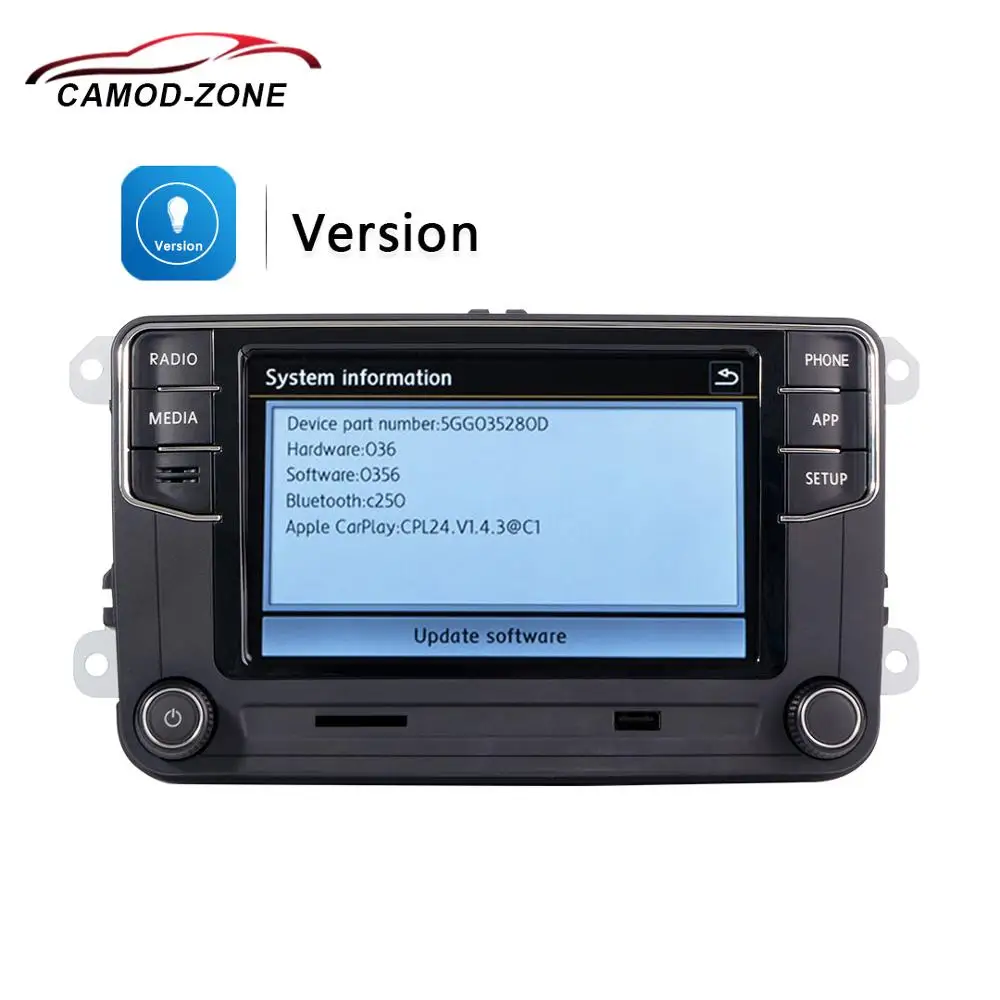 Carplay MIB Car Radio Mirrorlink Vehicle Status only For VW MQB POLO 6C 280D Original RCD330187B English language