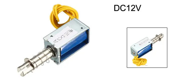 Uxcell 1 шт. Pull Push Тип Электромагнит DC5V 12 в 24 в открытый каркас линейного движения легко установить - Цвет: 12V 5mm50g 2mm150g