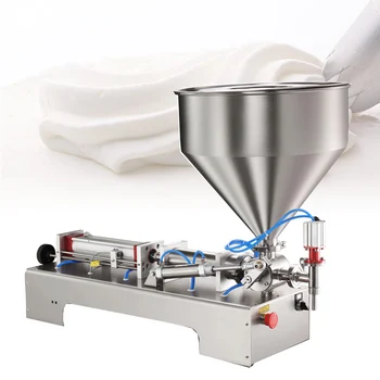 

110V 220V horizontal pneumatic single head filling machine shampoo tomato sauce peanut paste paste filling machine