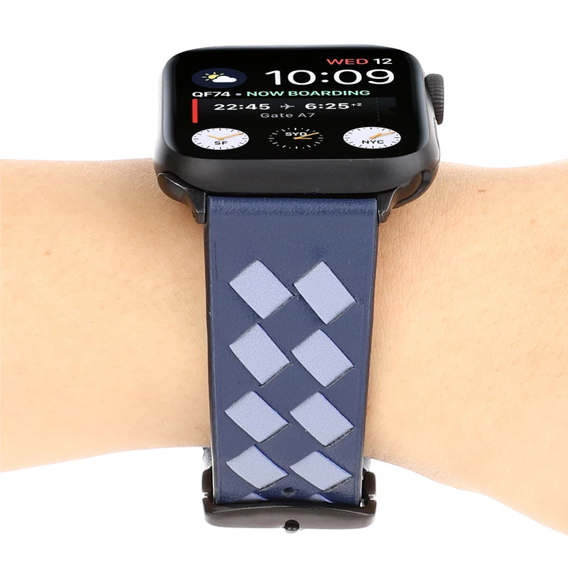 Кожаный ремешок для Apple watch, ремешок 44 мм, 40 мм, 42 мм, 38 мм, correa iwatch 4, 5, 3, 2, спортивный браслет, аксессуары для Apple watch