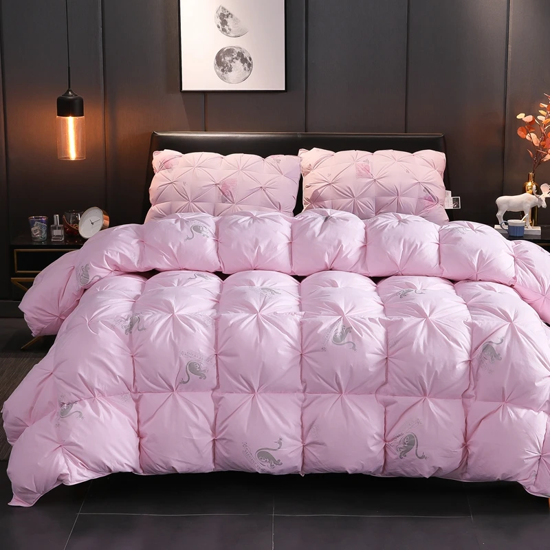 Tutubird Spring Summer Duvet Comforter Duck Goose Down Quilt Pink