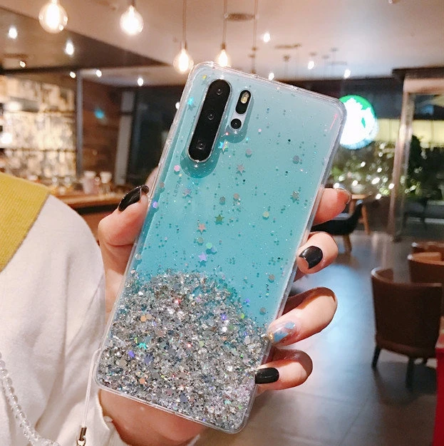 Чехлы для OPPO A9 A5 A11X F11 Realme 5 3 Pro XT Q C2 X A9x Reno 2 Блестящая серебряная фольга прозрачный чехол с блестками - Цвет: 108