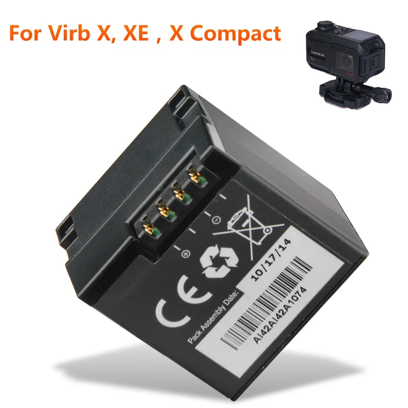 

Original Replacement Battery 361-00080-00 For Garmin Virb X Compact VIRB XE Authentic Battery 980mAh
