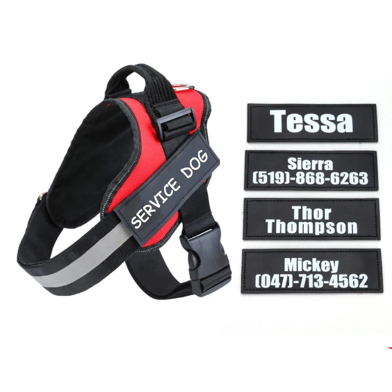 

Dog Harness NO PULL Reflective Breathable Adjustable Pet Harness For Dog Vest ID Custom Patch Outdoor Walking Dog Supplies