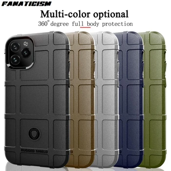 

50pcs Rugged Fiber Shield phone Cases For iphone 11 pro Max iphone11 Case Heavy Duty Protection Shockproof Silicone Phone Cover