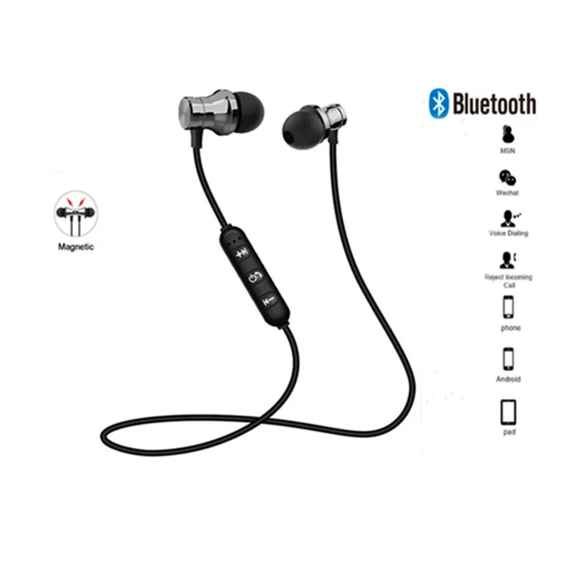 Магнитные наушники Bluetooth с защитой от пота спортивные беспроводные со встроенным