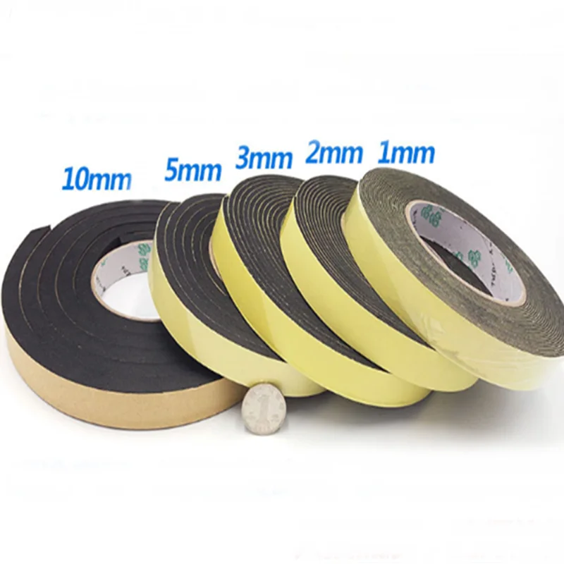 Rubber-Tape Sponge Foam Strong-Adhesion Thick Black EVA 10mm-100mm-Width Anti-Collision-Seal-Strip