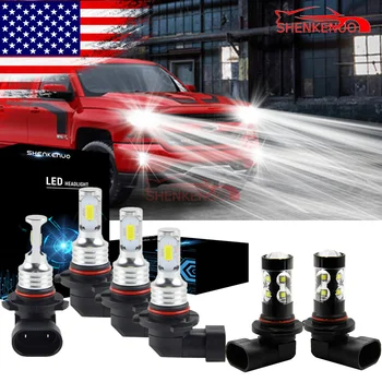 

For Jeep Commander 2006-2010 Combo LED Headlight High Low Beam Fog Lights