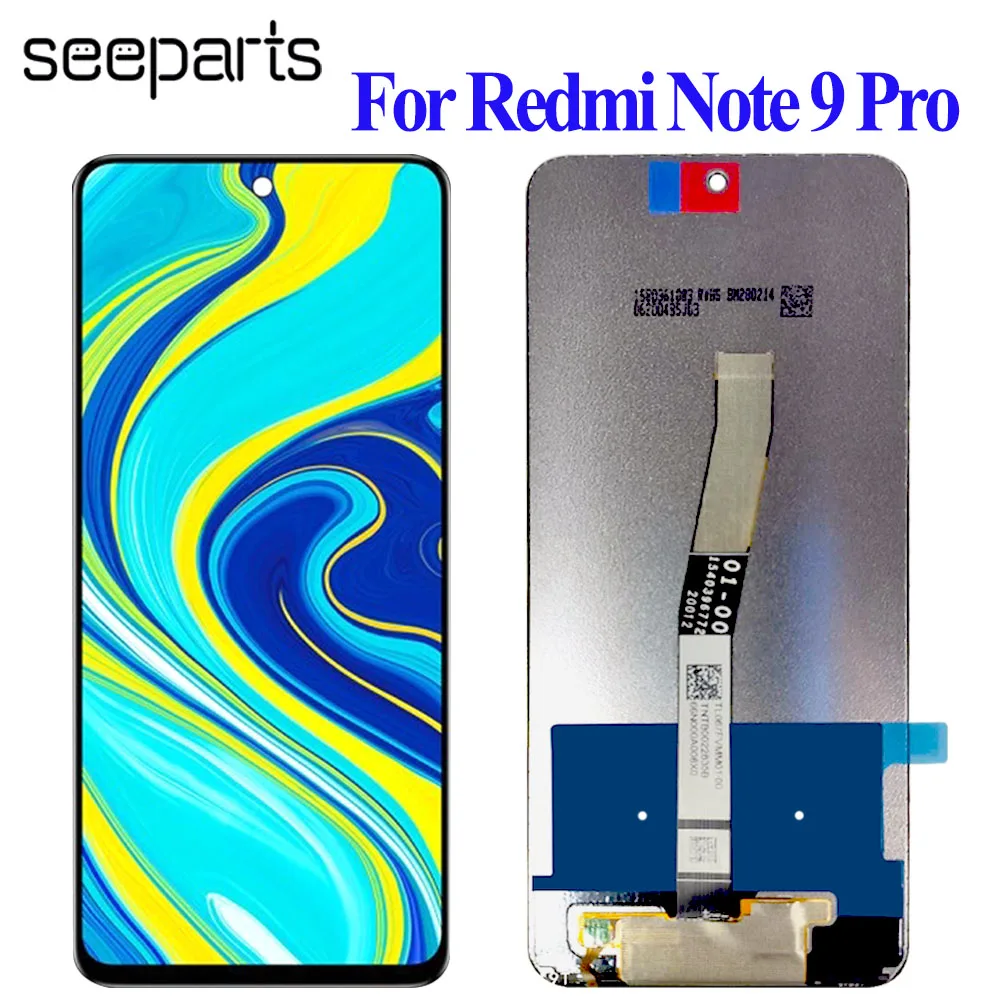 Оригинальный ЖК дисплей 6 67 дюйма для Xiaomi Redmi Note 9 Pro с сенсорным дигитайзером экран