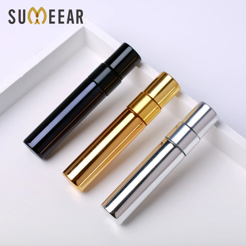 100 PCS/Lot 5ML mini Perfume Bottle Golden silver black bottle With Packing box Atomizer Spray Bottles Sample