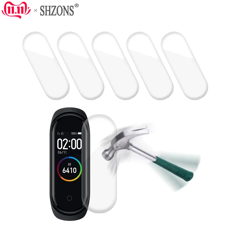 5 шт., защитная пленка mi Bnad 4 для Xiao mi Band 4, умный браслет, защита на весь экран, Гидрогелевая пленка, не закаленное стекло