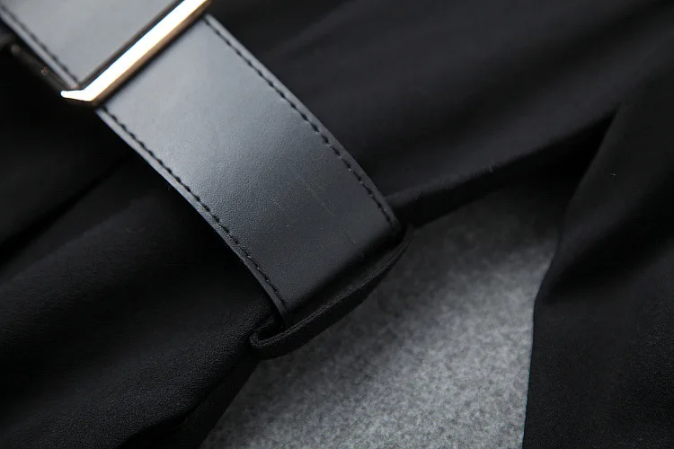 Широкие брюки с расклешенными рукавами, длинный комбинезон, Женская Осенняя Модная элегантная рабочая одежда, Формальные вечерние комбинезоны с поясом, черный комбинезон