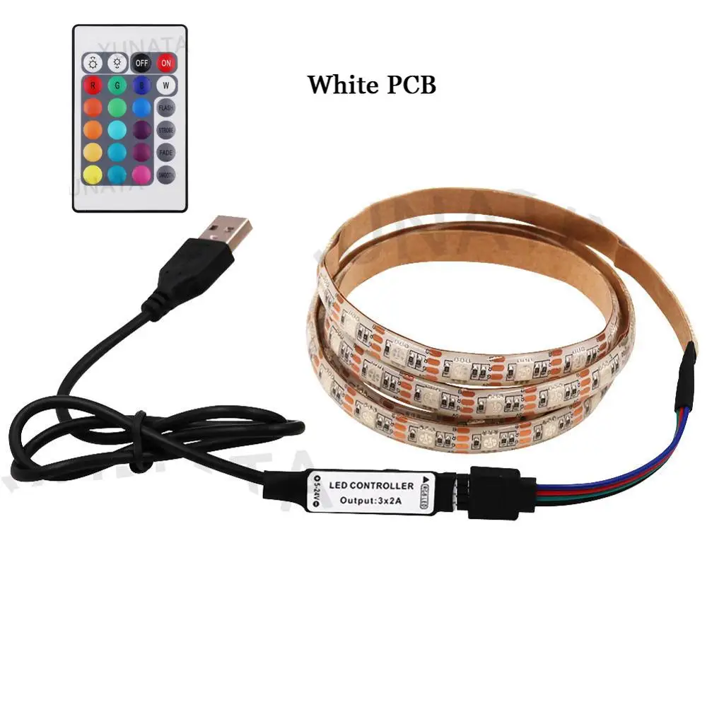ตัวเลือกสินค้า LED Strip RGB ยืดหยุ่น 24/44 ชุดรีโมท ตกแต่งบ้าน