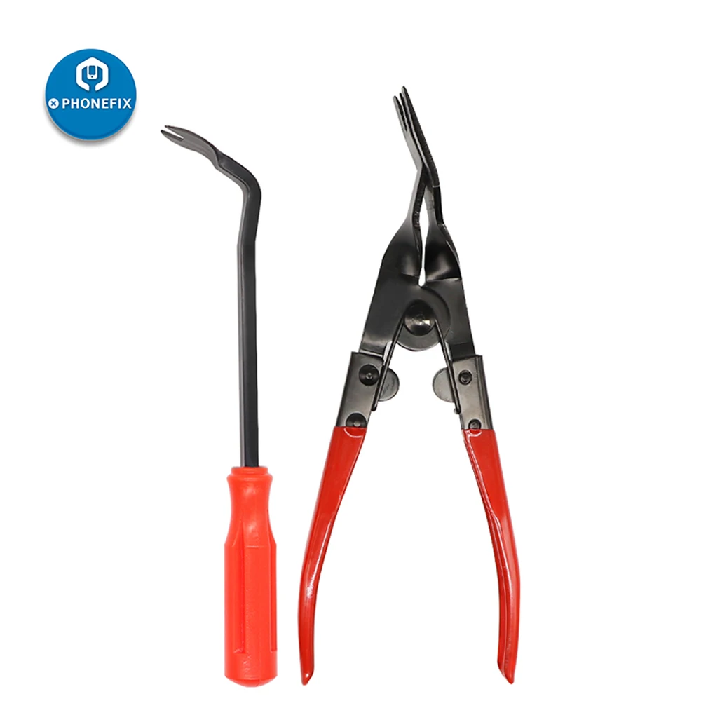 

2pcs Clip Plier Set Fastener Remover Repair Kit for Auto Car Door Panel Buckle Bumper Nail Puller Maintenance Trim Panels Clip
